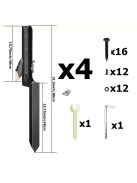 4 db nagy teherbírású acél kerítésoszlop horgony