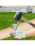 10 Darab, Fűrészfogú Kerítésoszlop Tartó