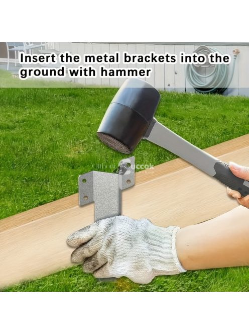 10 Darab, Fűrészfogú Kerítésoszlop Tartó