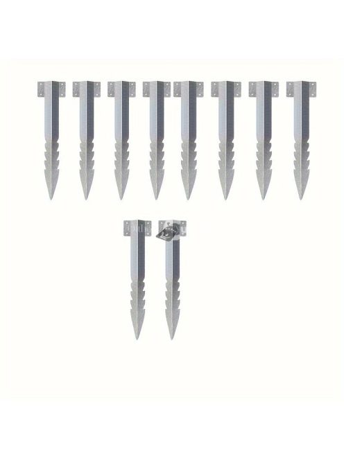 10 Darab, Fűrészfogú Kerítésoszlop Tartó