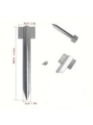 10 db-os fém kerítésoszlop horgony csavarokkal