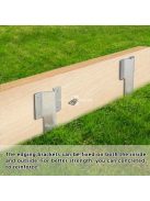 10 db-os fém kerítésoszlop horgony csavarokkal