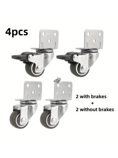4db Erős Forgó Kerekek Dupla Zárással