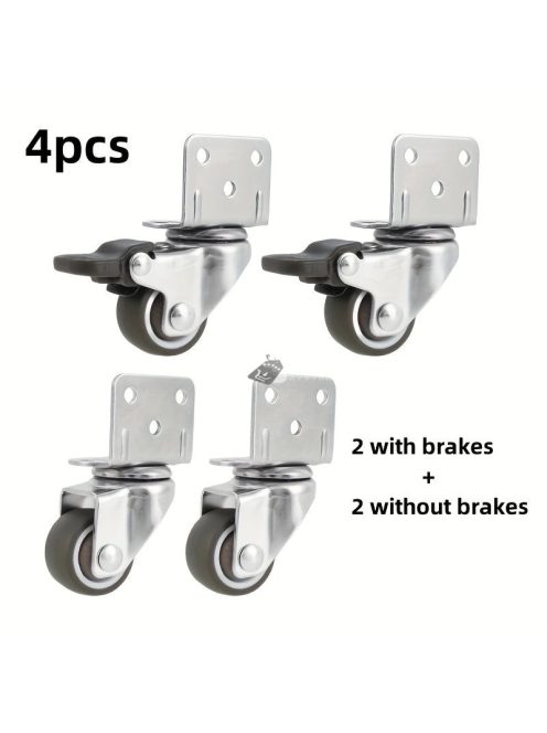 4db Erős Forgó Kerekek Dupla Zárással