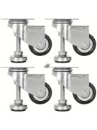 4db Nagy Teherbírású 2 Hüvelykes Állítható Szintező Görgők Fékkel