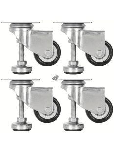   4db Nagy Teherbírású 2 Hüvelykes Állítható Szintező Görgők Fékkel