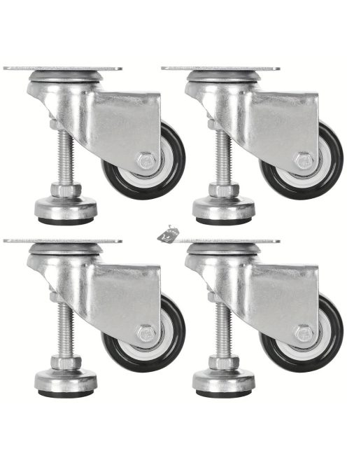 4db Nagy Teherbírású 2 Hüvelykes Állítható Szintező Görgők Fékkel