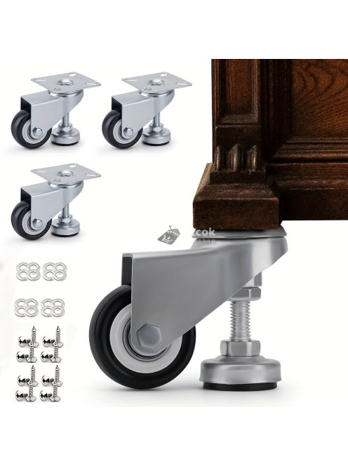 4db Nagy Teherbírású 2 Hüvelykes Állítható Szintező Görgők Fékkel