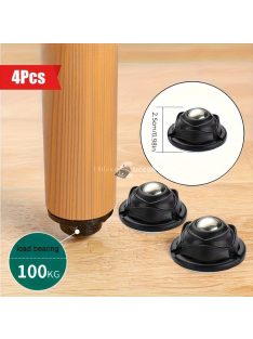 4 db nagy teherbírású, öntapadós forgó görgő