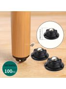 4 db nagy teherbírású, öntapadós forgó görgő