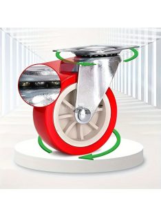 4 db piros, nagy teherbírású görgő