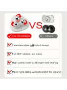 4db Öntapadós Gömb Görgő