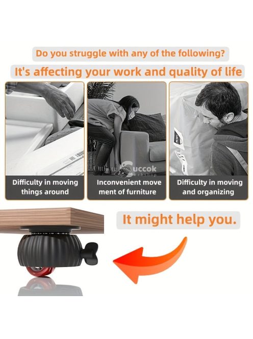 4db Polírozott Fém Forgó Görgők Zárakkal