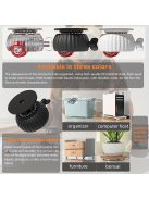 4db Polírozott Fém Forgó Görgők Zárakkal