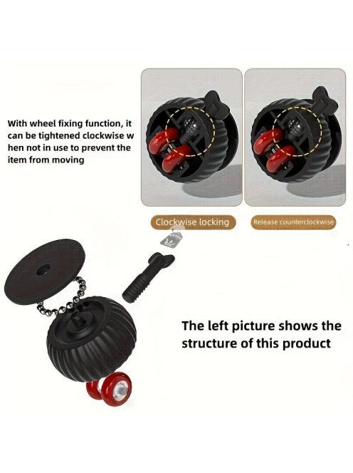 4db Polírozott Fém Forgó Görgők Zárakkal