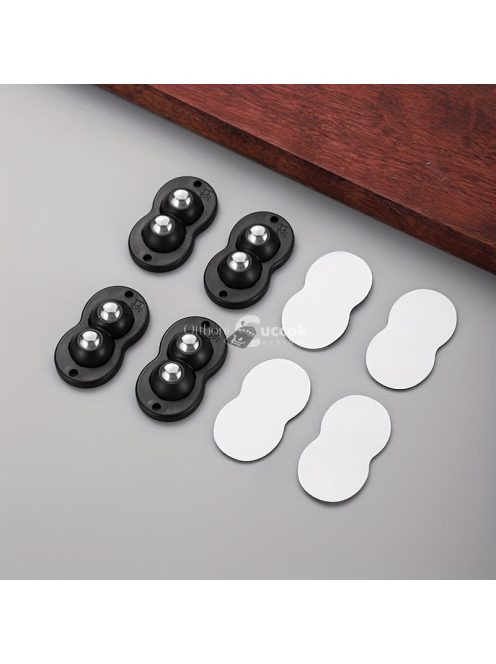 4db Dupla Acélgolyós Többfunkciós Ragasztós Forgó Görgő