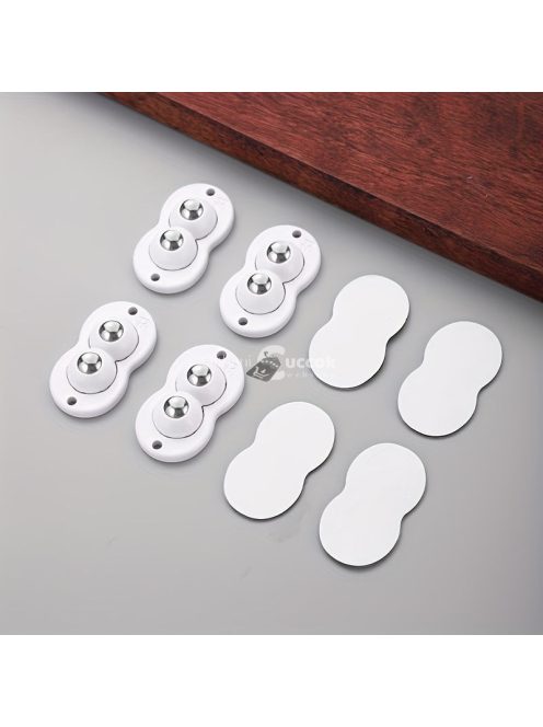 4db Dupla Acélgolyós Többfunkciós Ragasztós Forgó Görgő