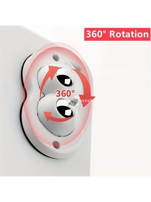 4db Dupla Acélgolyós Többfunkciós Ragasztós Forgó Görgő