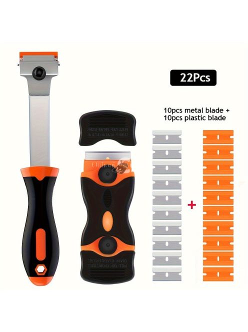 Kettős fejű, kiterjesztett kaparókészlet cserélhető pengékkel