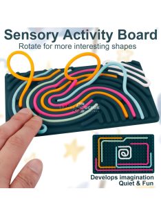   Szilikon Tevékenységtábla - Kétoldalas Puzzle Játék Gyerekeknek