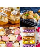 rozsdamentes acélból készült díszítőcső-készlet krémes süteményekhez