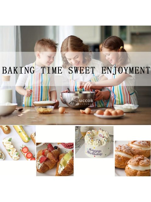 rozsdamentes acélból készült díszítőcső-készlet krémes süteményekhez