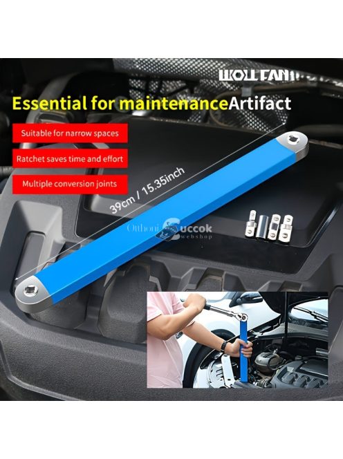 Multifunkciós racsnis toldókulcs