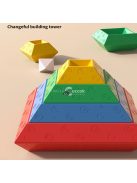 Piramis alakú építőkocka gyerekeknek