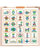 Piramis alakú építőkocka gyerekeknek