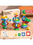 Piramis alakú építőkocka gyerekeknek