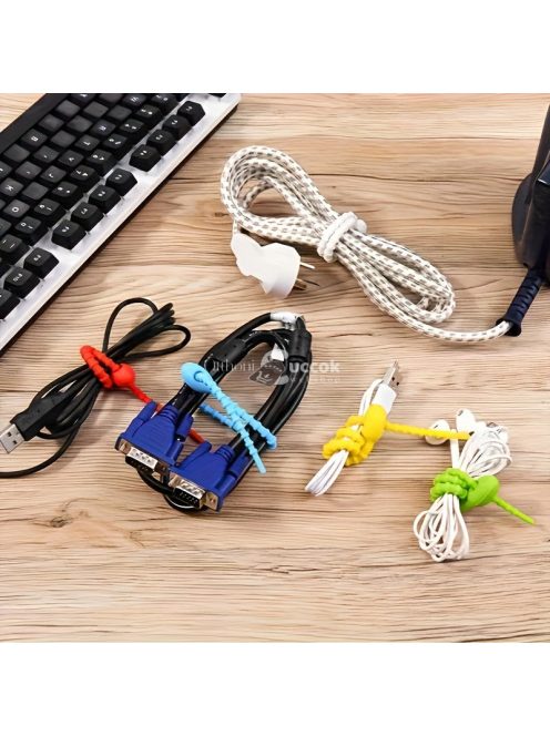 30db, szilikon újrahasználható, kábelrendező, kábelkötegelő