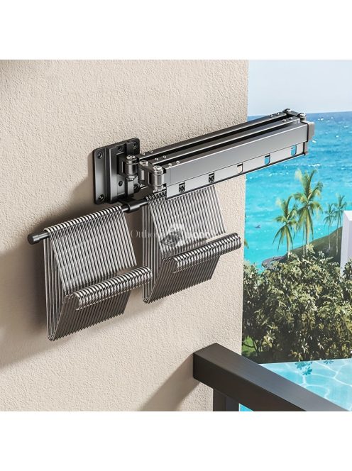 Alumínium ötvözet összecsukható szárítóállvány horogokkal