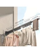 Alumínium ötvözet összecsukható szárítóállvány horogokkal