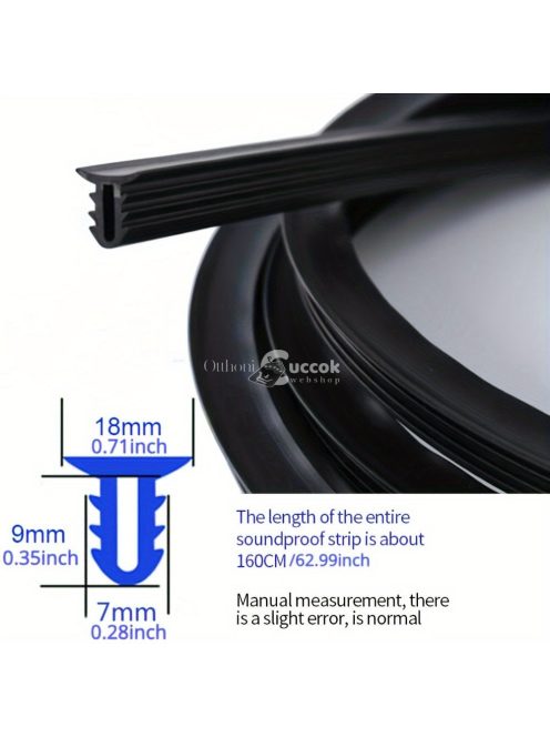 Előlapi Tábla Tömítő Sáv 161,54 cm - Szilikon Zajcsökkentés