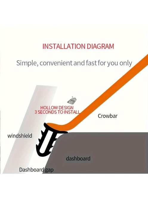 Előlapi Tábla Tömítő Sáv 161,54 cm - Szilikon Zajcsökkentés