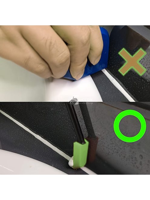 10 darabos tömítőszerszám készlet 9 szilikon tömítőlapkával és fém kaparóval