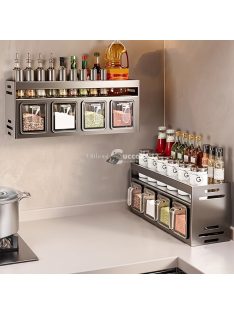   Alumínium falra szerelhető fűszertartó doboz tároló állvány