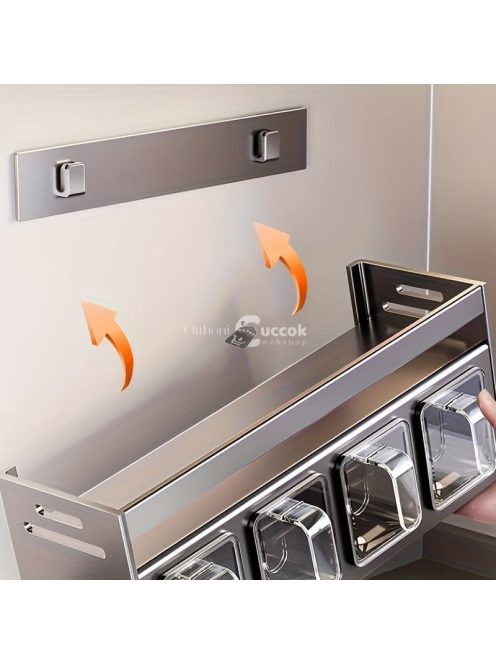 Alumínium falra szerelhető fűszertartó doboz tároló állvány