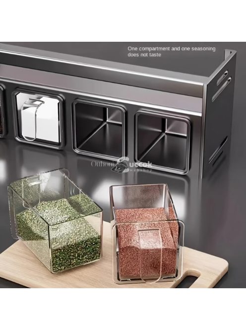 Alumínium falra szerelhető fűszertartó doboz tároló állvány