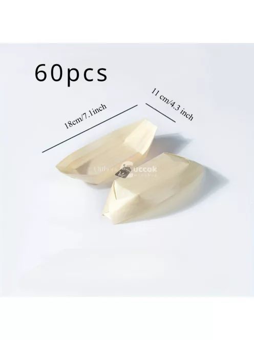 60db Bambusz Csónak tál Előételekhez