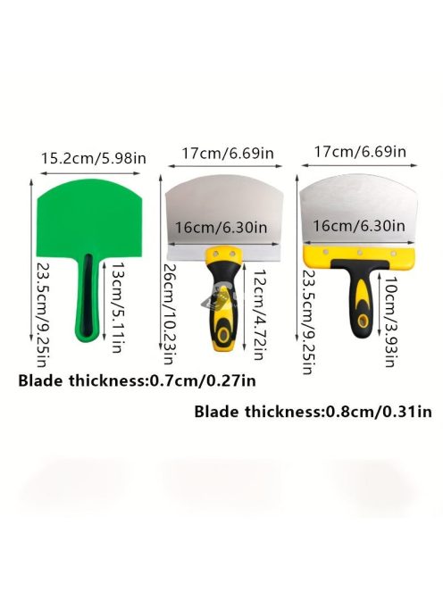 Rozsdamentes Acél Ívelt Gipszkaparó Kés