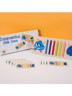   Fa Hal szálka Puzzle - Fejleszti a Színfelismerést és Finom Motoros Készségeket