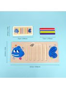 Fa Hal szálka Puzzle - Fejleszti a Színfelismerést és Finom Motoros Készségeket