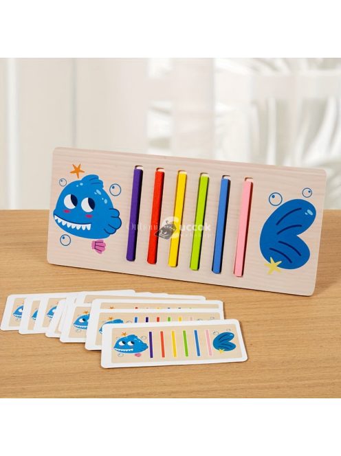 Fa Hal szálka Puzzle - Fejleszti a Színfelismerést és Finom Motoros Készségeket