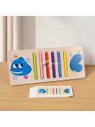 Fa Hal szálka Puzzle - Fejleszti a Színfelismerést és Finom Motoros Készségeket