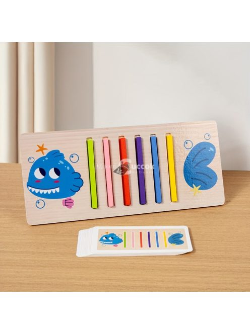 Fa Hal szálka Puzzle - Fejleszti a Színfelismerést és Finom Motoros Készségeket