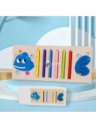 Fa Hal szálka Puzzle - Fejleszti a Színfelismerést és Finom Motoros Készségeket