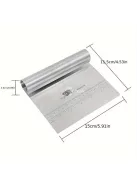 Rozsdamentes Acél Tésztavágó és Sütőkaparó Mérőjelölésekkel