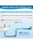 3db Extra Hosszú Rozsdamentes Acél Lefolyó Elzáródás Eltávolító Horog Nylon Bevonattal