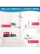 3db Extra Hosszú Rozsdamentes Acél Lefolyó Elzáródás Eltávolító Horog Nylon Bevonattal